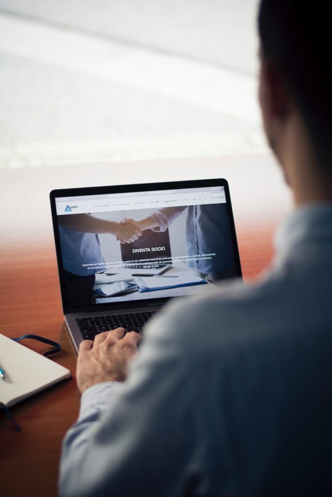 a person using a laptop